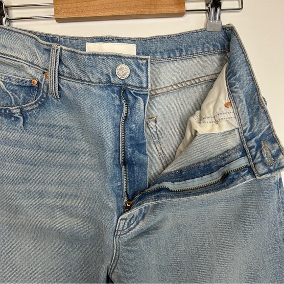 MOTHER SUPERIOR High Waisted Spinner Zip Sneak Chew Jeans In We Bounced - Picture 9 of 13